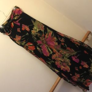 Black floral maxi dress